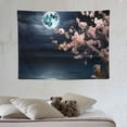 thumbnail image 4 of ONETECH Ocean Tapestry Moon Tapestry Wall Hanging Pink Cherry Blossom Japanese Anime Scenery Tapestry for Bedroom Living Room Decor Artistic, 4 of 7