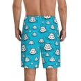 thumbnail image 4 of Lsque Hippo In Water Head Mens Sleep Pajama Shorts,Short Pajama Pants, Cotton Ultra-Soft Knit-X-Large, 4 of 9
