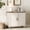 Rustic White, variant on Modern Farmhouse Credenza, 34" Wash Gray Storage Sideboard with Wood Doors