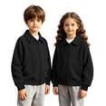 thumbnail image 4 of SERTGUTR Boys Waffle Knit Jacket Turn Down Collar Full Zipper Long Sleeve Pocket Design Solid Color Casual Top Everyday School Fall Winter Coat, 4 of 9