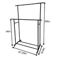 thumbnail image 4 of Mainstays Mainstays Double Garment Clothes Rack, Rich Black, Metal Frame, 4 of 11