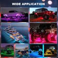 thumbnail image 6 of 12 Pods Led Rock Lights Kit Underbody Glow Neon Lamp with APP/RF Remote, Multicolor Music Mode Waterproof Underglow Lights for Truck UTV ATV Offroad SUV Motorcycle Boat, 6 of 14