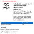 thumbnail image 2 of Tie Rod End Kit - Compatible with 1993 - 1994 Chevy Blazer 4WD, 2 of 2