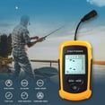 thumbnail image 2 of Portable Fish Finder Contour Readout Handheld Fishfinder Depth readout 3ft(1m) to 328ft (100m) with Sonar Sensor Transducer and LCD Display 5 Modes Sensitivity Options Fish Depth Finder Yellow Black, 2 of 10