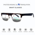 thumbnail image 5 of Multifunctional AI smart glasses with 160-language real-time translation and ChatGPT. Features HD calls and HiFi audio., 5 of 28