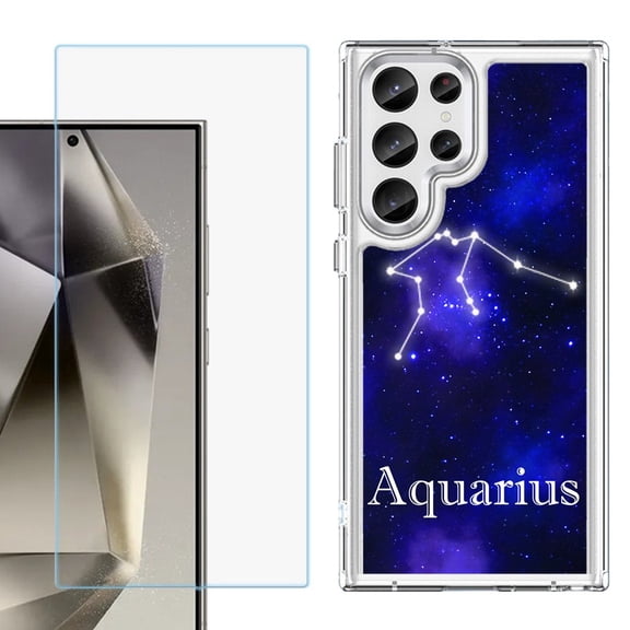 Phone Case for Samsung Galaxy S26 Ultra, with Screen Protector, by OneToughShield - Aquarius