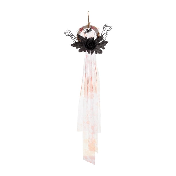 Decoración colgante de pared, colgante para festival, regalo para cocina, Halloween, colgador de puerta 88x32cm con arañas
