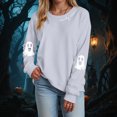 thumbnail image 2 of Godom Halloween Women's Sweatshirts Ghost Graphic Crewneck Long Sleeve Loose Fit Tops Fashion 2025, 2 of 5