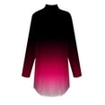 thumbnail image 3 of Ydkzymd Thin Long Sleeve Shirts Women Black color block Thermal Womens Workout Shirts Plus Size Plain Trendy Tunic Tops Turtleneck Petite Tie Dye Blouses L, 3 of 4