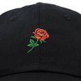 thumbnail image 5 of DALIX Red Rose Hat Premium Embroidered Baseball Cap Mens Womens in Black, 5 of 6