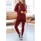 thumbnail image 3 of Conjunto de 2 Piezas para Mujer PRETTYGARDEN Otoño Lounge Vino Rojo S, 3 of 8