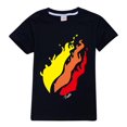 thumbnail image 1 of T-Shirt Imprimé Flamme pour Garçons et Filles Manches Courtes Col Rond T-Shirt Décontracté d'Été, 1 of 2