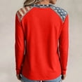 thumbnail image 4 of longantii 3/4 Sleeve Tops for Women 250th Anniversary Usa Crewneck shirtss Casual Stars and Stripes Tops Independence Day Blouses Red S, 4 of 4