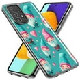 thumbnail image 2 of MUNDAZE Samsung Galaxy A11 Shockproof Clear Hybrid Protective Phone Case Turquoise Pink Hearts Gnomes Cover, 2 of 5