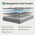 thumbnail image 2 of Novilla 14 inch King Size Mattress, Cooling Memory Foam Mattress King with Enhanced Airflow, Pressure Relief & Durable Support, CertiPUR-US Certified Mattresses in a Box with Breathable Fabric, 2 of 7