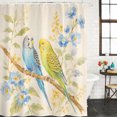 thumbnail image 2 of Flowers Birds Bathroom Shower Curtains with 12 Hooks Polyester Waterproof Shower Curtain for Stalls and Bathtubs Farmhouse Botanical Blooms Floral Decorative Bathroom Privacy Curtain 36x72 Inches, 2 of 9