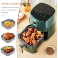 thumbnail image 3 of Cesta de silicona reutilizable para freidora de aire, bandeja para horno, Pizza frita, pollo, molde para hornear, fácil de limpiar, forro para freidora de aire, 3 of 4