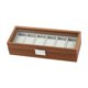 thumbnail image 5 of Caja organizadora para relojes, vitrina de joyería, 6 compartimentos, caja de reloj de madera de lujo para mujeres, hombres, relojes, collar, pulsera,, 5 of 9