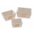 thumbnail image 4 of Set Of 3 Nesting Natural Wood Square Planter (Truck), 4 of 5