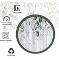 thumbnail image 4 of Green Gold Leaves and Branches Shower Curtain Sets,Simple White Bathroom Curtains,Modern Minimalist Bath Curtain, Waterproof Fabric with 12 Hooks 72x72 Inches, 4 of 6