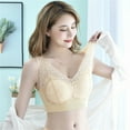 thumbnail image 5 of CALAFEBILA Underwear for Women Everyday Beige No Underwire Comfortable Removable Pads Beauty Back Full Cup Lace Night Bralette Underwear,, 5 of 5