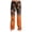 Earthy Yellow, variant on Women's Fall Wide Leg Pants, Pumpkin Printed Halloween Pajama, Elastic Waist Pants Casual Lounge Bottoms