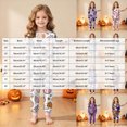 thumbnail image 4 of Cdudpw Toddler Girl Halloween Pajamas Sets Halloween Print Tops Pants Sleepwear Kids Girls Nightgown Outfits(A008-Purple), 4 of 9
