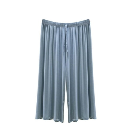 Arnsht Women s Pajama Bottoms Solid Color Comfortable Lounge Pajama Pants with Pockets and Elastic Waistband Blue M