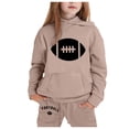thumbnail image 2 of Tiijoy Toddler Girls Outfits Football Graphic Hoodie and Sweatpants Sweatsuit, Sizes 3-4, 2 of 7