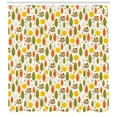 thumbnail image 3 of Ambesonne Autumn Shower Curtain, Hedgehog Trees, 69"Wx84"L, Multicolor, 3 of 3
