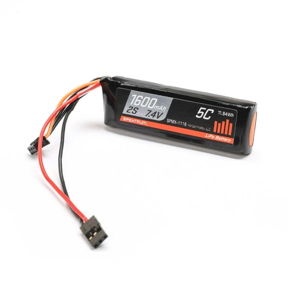 Spektrum Accessories 7.4V 1600mAh 2S 5C LiPo RX Battery SPMX-1118