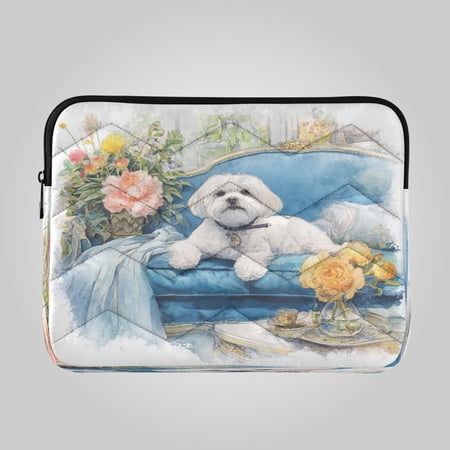 RMDQTR 13in Laptop Bag Briefcases Computer Inner Bags Computer Bags Laptop Sleeves Work Travel School Bag The Obedient Shih Tzu Dog