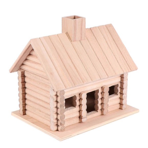 Rustic Wooden Birdhouse, Functional Home Decor, Encourages Natural Bird Behavior