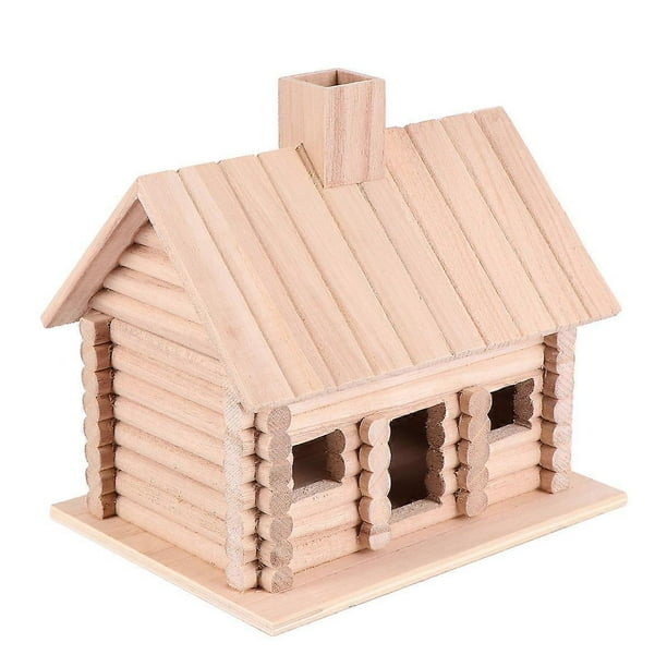 Rustic Wooden Birdhouse, Functional Home Decor, Encourages Natural Bird Behavior
