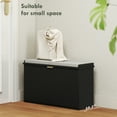 thumbnail image 4 of HOMCOM Shoe Bench with Padded Seat and Flip-Drawer for 8 Pairs, Black, 4 of 8