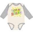 thumbnail image 3 of Inktastic I Love my Mommy- sun and rainbow letters Boys or Girls Long Sleeve Baby Bodysuit, 3 of 5