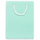 thumbnail image 3 of 10 bolsas de papel kraft con asas, rectangulares, color aguamarina, 16 x 12 x 5,9 cm. Ideales para regalos o compras., 3 of 4