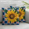 thumbnail image 3 of Nawypu  Throw Pillow Covers Sunflower Buffalo Grid Truck Rustic Farmhouse Decorative Square Cushion Covers for Couch Sofa Living Room Outdoor Party,, 3 of 5