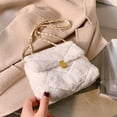 thumbnail image 3 of Bolso de un solo hombro de felpa Bolso cruzado de moda Bolsa de almacenamientoblanco, 3 of 5