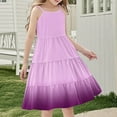 thumbnail image 5 of Efsteb Spaghetti Strap Dresses for Girls Summer Dress for Girls Casual Sleeveless Boho Flowy Ruffle Tiered Sundress (Pink,5 Years), 5 of 7