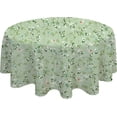 thumbnail image 5 of Floral Bird Tablecloth,Green French Tablecloth for Rectangle Tables 60 x 60,Perfect for Kitchen Dinner,Restaurant,Holiday Picnic Table Cover, 5 of 5