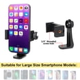 thumbnail image 2 of Ergonomic Anti-falling Cell Phone Vlogging Hand Grip Stabilizer Smartphone Holder Rig Mount Video Kit w/Safety Strap Portable Selfie Stick for iPhone Samsung (Landscape+Portrait)-Mic/Light Adapter, 2 of 5