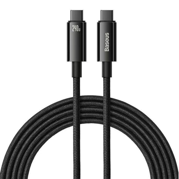 Baseus 240W USB C to USB C Cable, PD3.1 Fast Charging Type C Cord for MacBook, iPhone 15/16/17 Pro Max, Samsung, Xiaomi