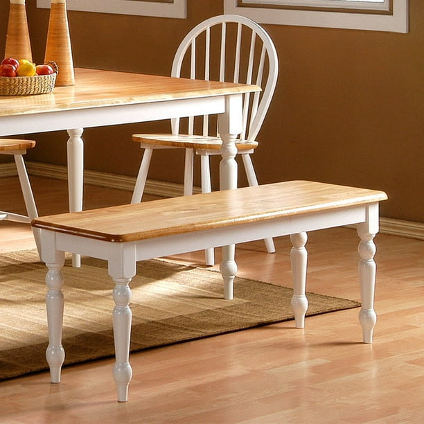 Boraam Farmhouse Dining Bench White, Farm Table With Bench And Chairs
