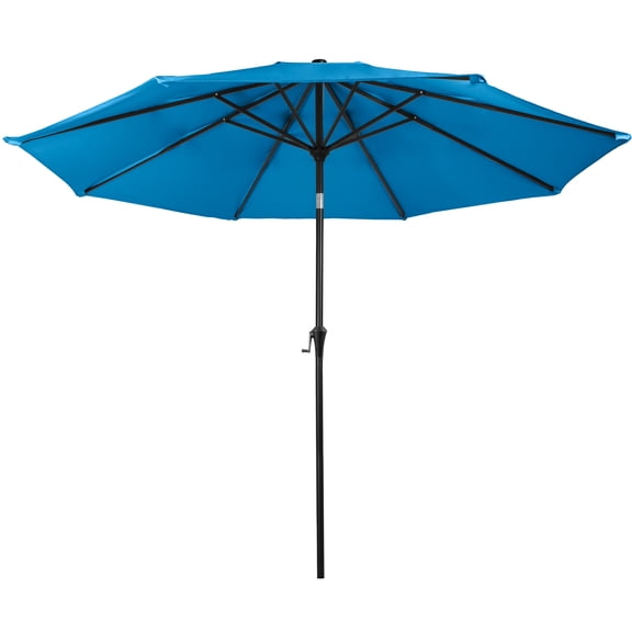 Pure Garden 10FT Patio Umbrella - Vented Canopy with Tilt (Brilliant Blue)