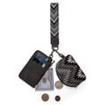 thumbnail image 4 of Wrangler Aztec Keychain Wristlet Wallets for Women Western Dual Pouch Wristlet Credit Card Holder Wallet with Zipper Pocket, Geometric-Grey, 4 of 7