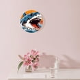 thumbnail image 3 of 10 Inch Wall Clock Battery Operated Silent Clock Decorative for Office, Kitchen, Outdoor, Living Room，Creative Shark attack Cute Design, 3 of 4