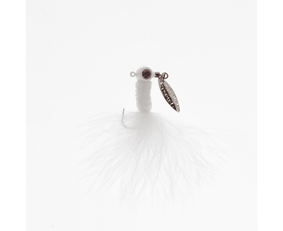 Maribou Sausage Spin 1/8 White Lightning