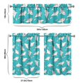 thumbnail image 6 of Kitchen Curtains 36 Inch Short - 3 Panel Set, Shark Whale Dolphin Ocean Theme, Rod Pocket Window Curtain, 100% Polyester for Nautical Farmhouse Kitchen, Easy Wash, 6 of 6
