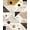 Champagne Beige Brown, Pattern 2, variant on ODIKA Cow Spotted Bold Patchwork Block Motif Border Abstract Inspired Pet Friendly & Kids Safe Play for Playroom, Bedroom, Reading Nook